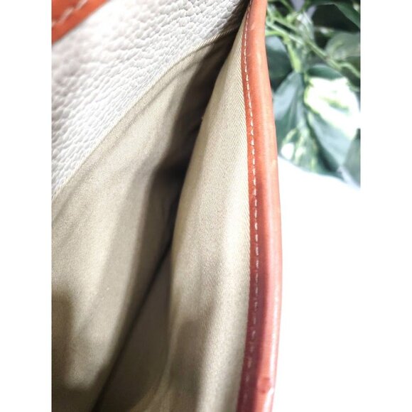 Vintage Pebbled Leather Handbag Crossbody 80s 90s - Picture 9 of 9